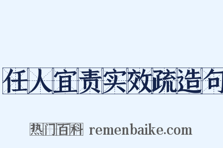 任人宜责实效疏造句是什么意思的图片